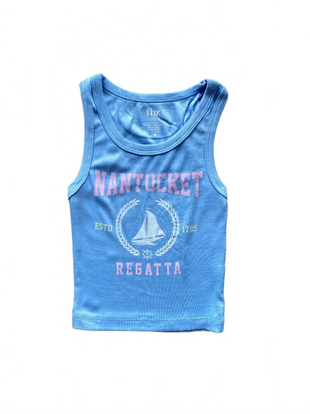 NEW FBZ kids' nantucket regatta tank in blue